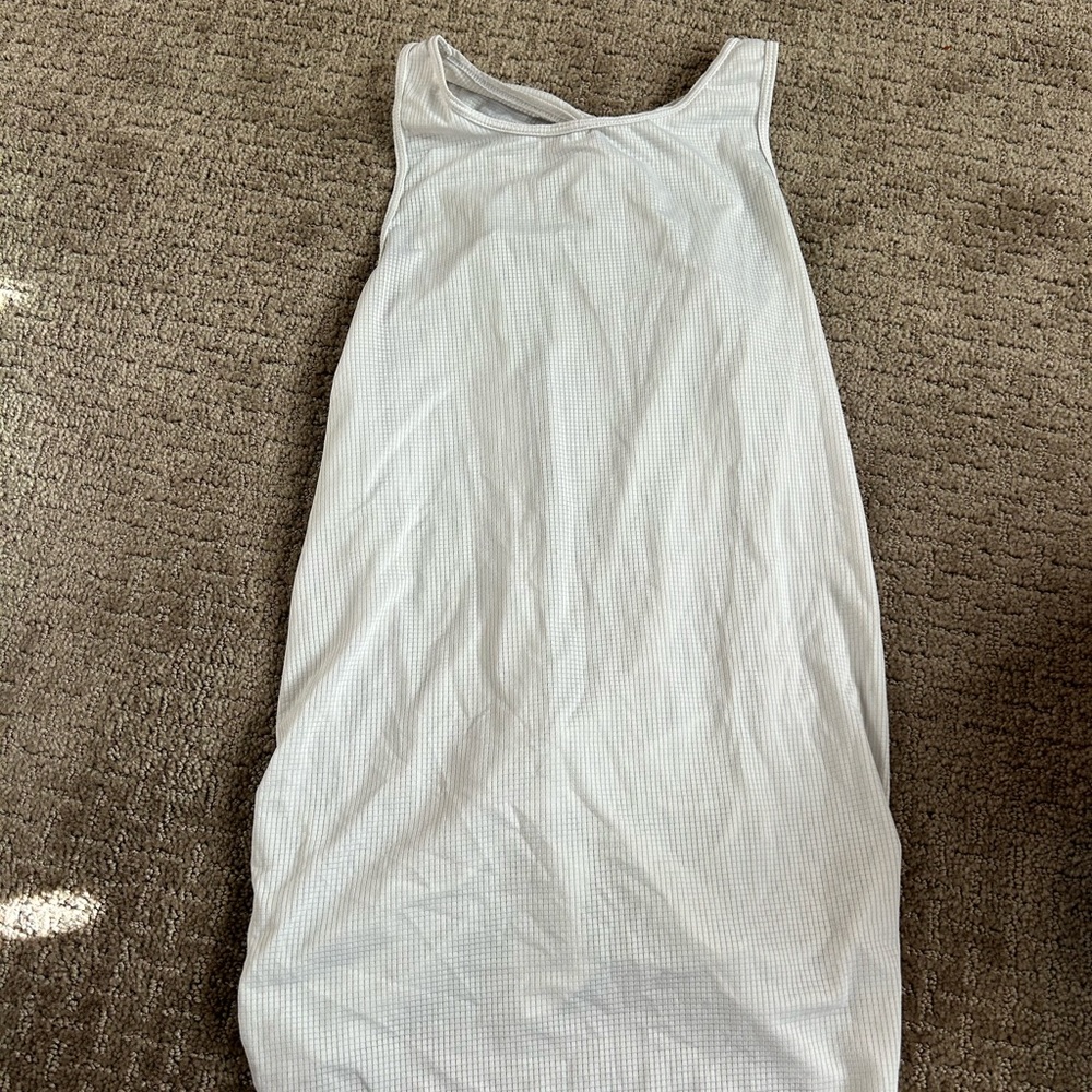 White Sleeveless Open/Tie Back Tank
